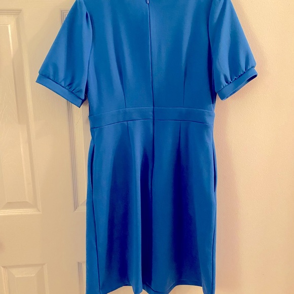 Blue Work Dress with Buttons Design - Picture 3 of 3